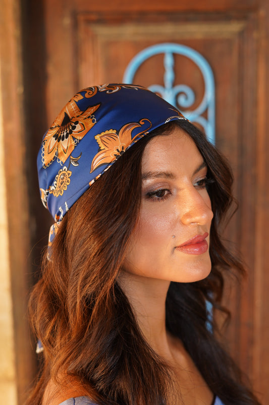 Printed Satin Headscarf
