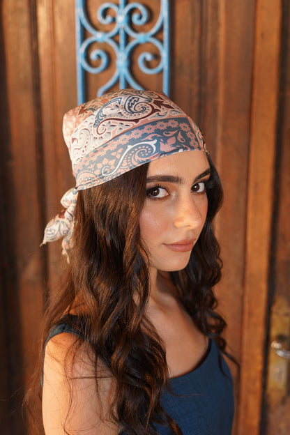 Printed Satin Headscarf
