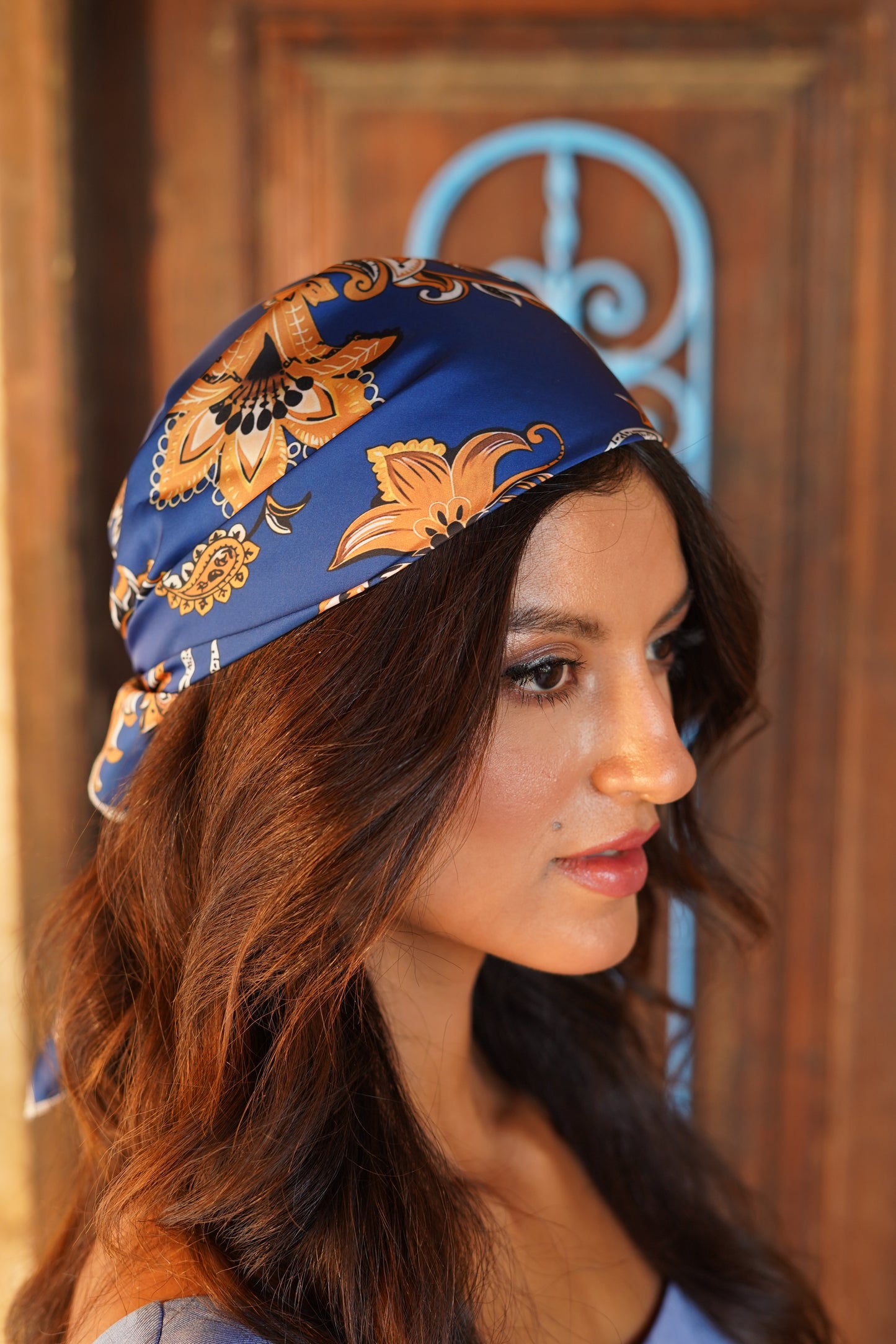 Printed Satin Headscarf