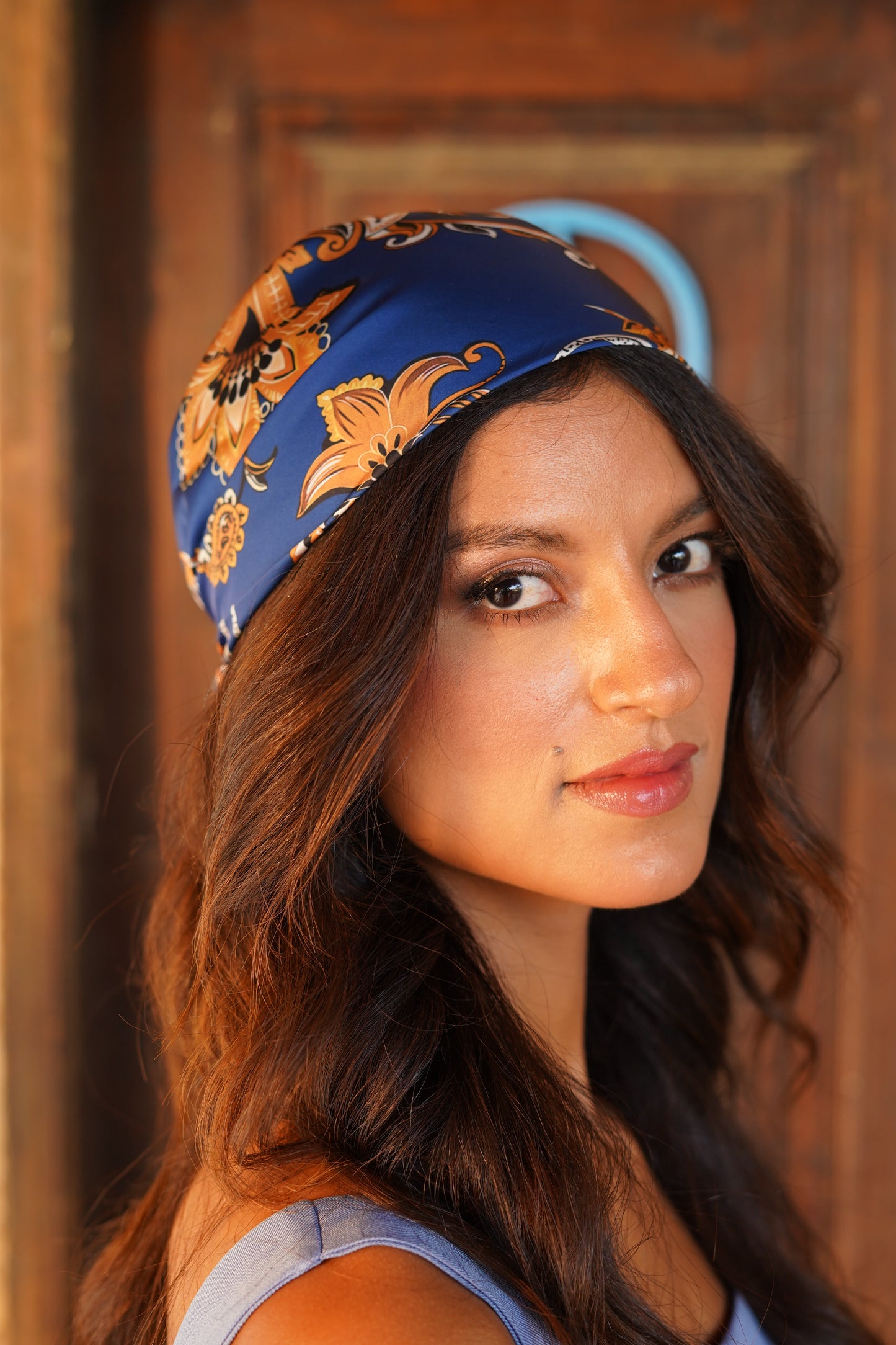 Printed Satin Headscarf