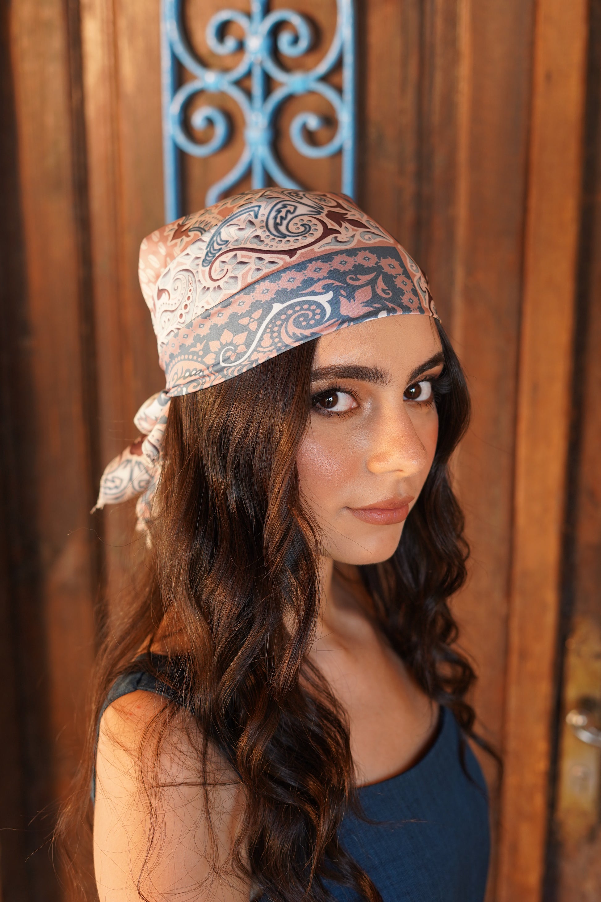 Printed Satin Headscarf