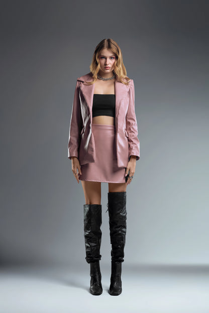 Two tone set (Pink Front) faux leather