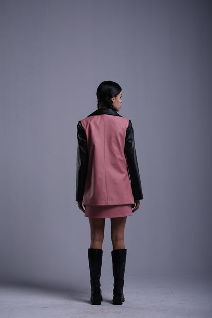 Two tone set genuine leather